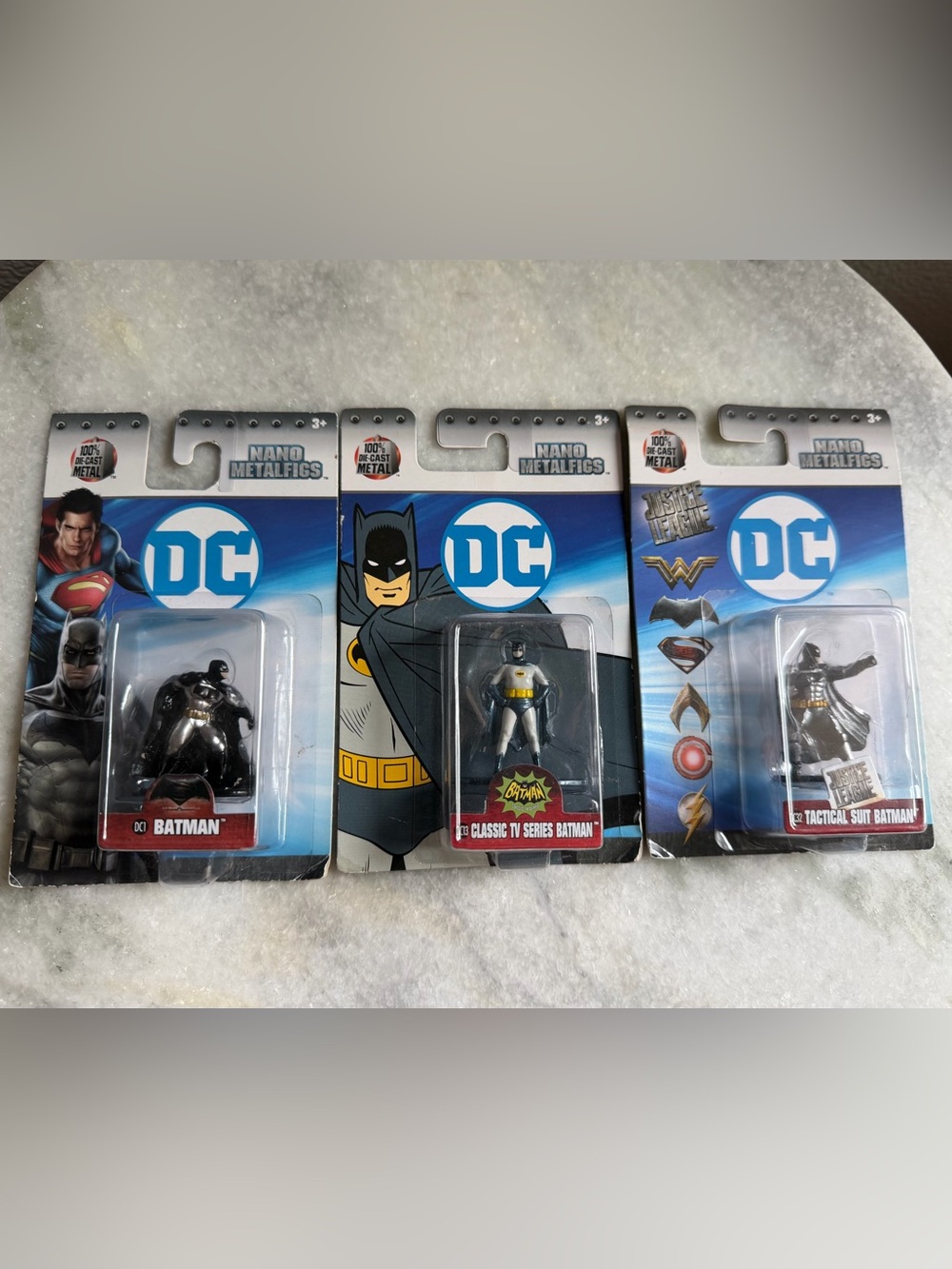 DC Nano Metalfigs Blister Card Backing - Silver and Black